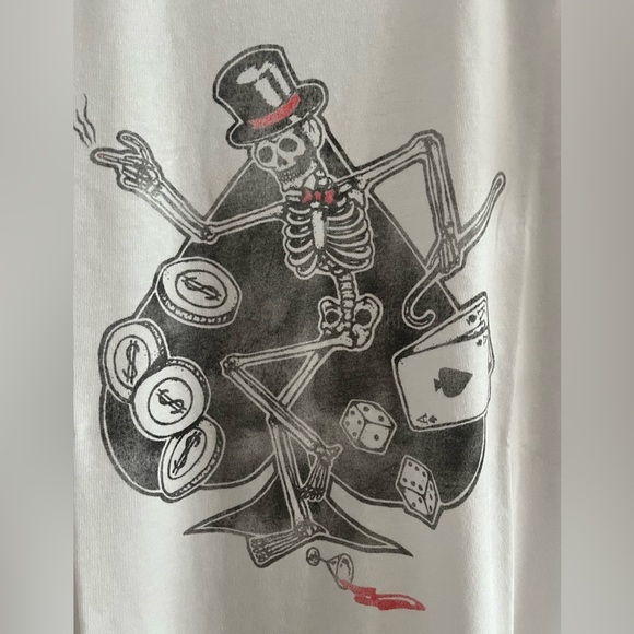 Lucky Brand Short Sleeve Crew Neck Graphic Garment Washed Distressed T Shirt - Picture 2 of 9